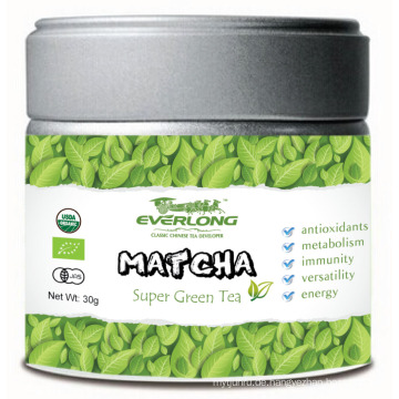 Matcha Super Green Tea Powder Japanische Art 100% Bio EU Nop Jas Zertifizierter Kleiner Auftrag Verfügbar